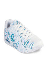 Damessneaker-SKECHERS-wit blauw