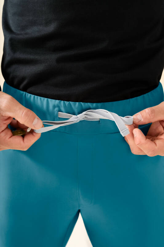 KAERE Hose Herren - Saumbündchen ohne Beintaschen petrol