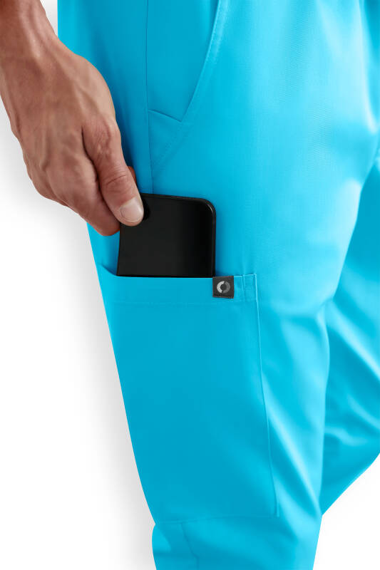 CORE Cargohose Herren - Jogpants Style türkis
