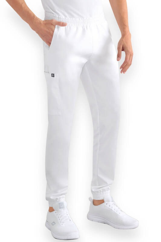 CORE Cargohose Herren - Jogpants Style weiß