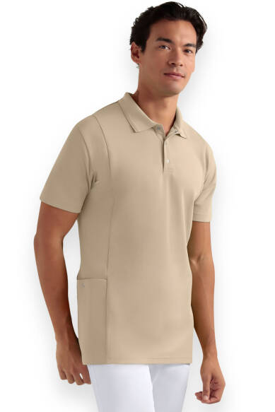 polo oversteektuniek heren - doubleface piqué zand