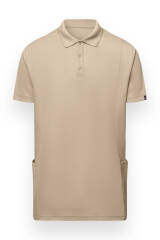Polo Schlupfkasack Herren - Double Face Piqué sand