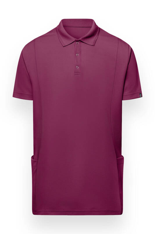 Polo Schlupfkasack Herren - Double Face Piqué berry