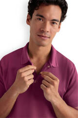 Polo Schlupfkasack Herren - Double Face Piqué berry