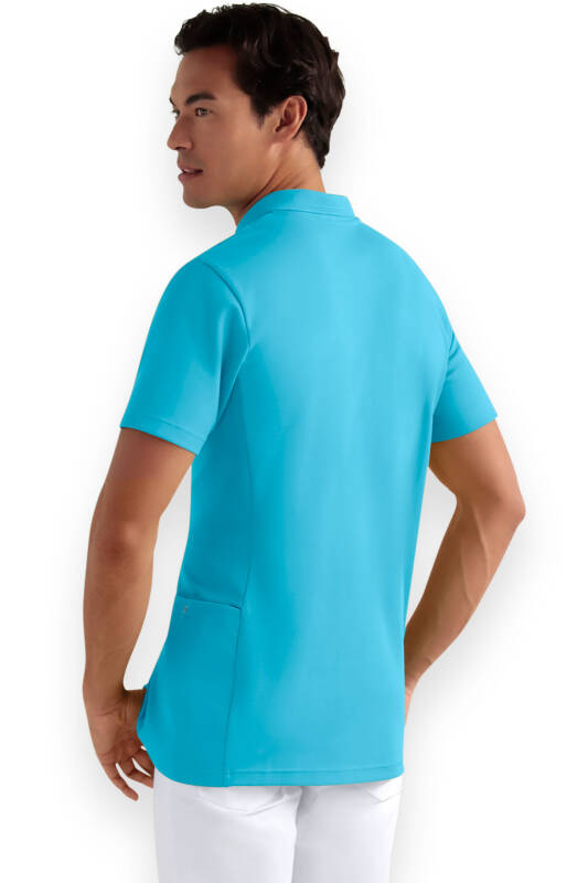 Polo Schlupfkasack Herren - Double Face Piqué türkis