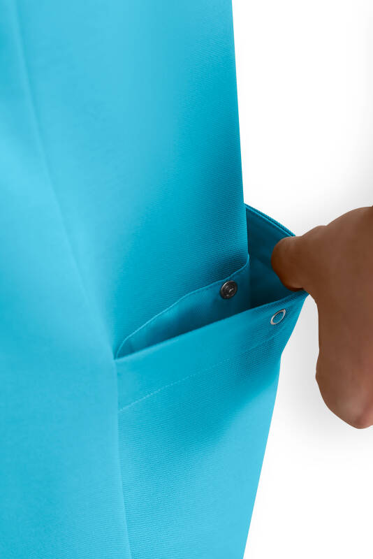 Polo Schlupfkasack Herren - Double Face Piqué türkis