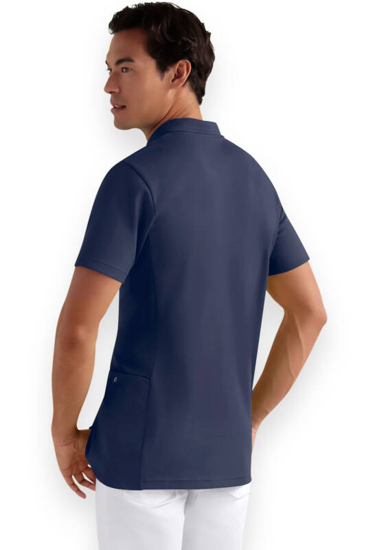 Polo Schlupfkasack Herren - Double Face Piqué navy