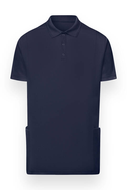 Polo Schlupfkasack Herren - Double Face Piqué navy