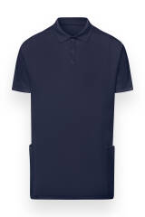 Polo Schlupfkasack Herren - Double Face Piqué navy