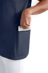 Polo Schlupfkasack Herren - Double Face Piqué navy