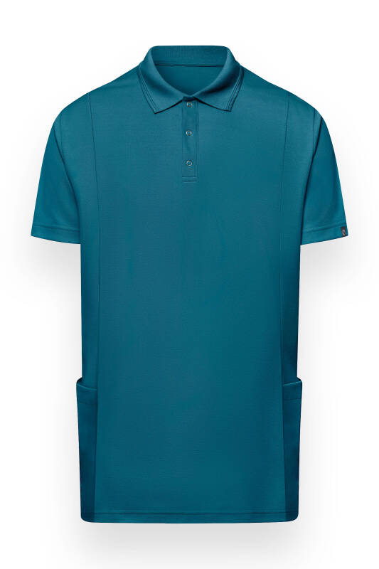 Polo Schlupfkasack Herren - Double Face Piqué petrol