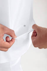 COMFY FLEX Stretch Schlupfkasack Herren - Polokragen weiß