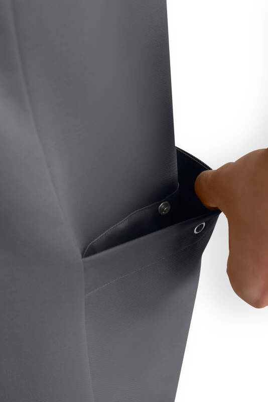 Polo Schlupfkasack Herren - Double Face Piqué steingrau
