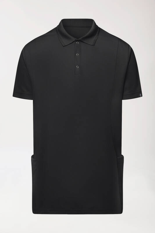 COMFY FLEX Tunique Stretch Homme - Col polo noir