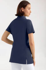 COMFY FLEX Stretch Schlupfkasack Damen - Polokragen navy