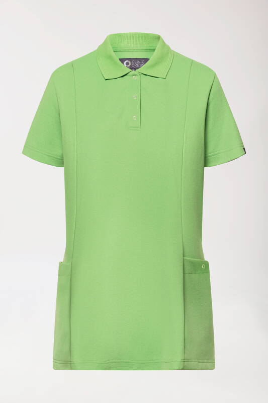 COMFY FLEX Tunique Stretch Femme - Col polo vert pomme