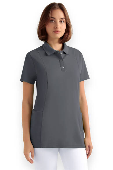 Polo Tunique Femme  - Doubleface Piqué galet