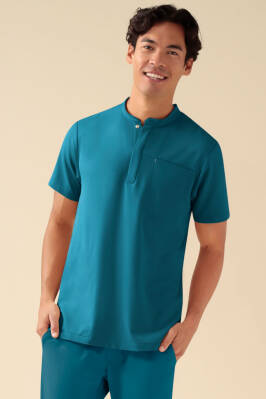 KAERE Schlupfkasack Herren - Stehkragen petrol