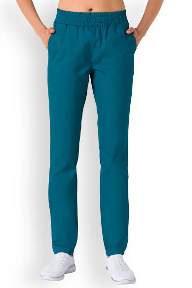 broek uniseks - hoge boord petrol
