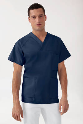 LA tunique médicale homme - Décolleté V navy