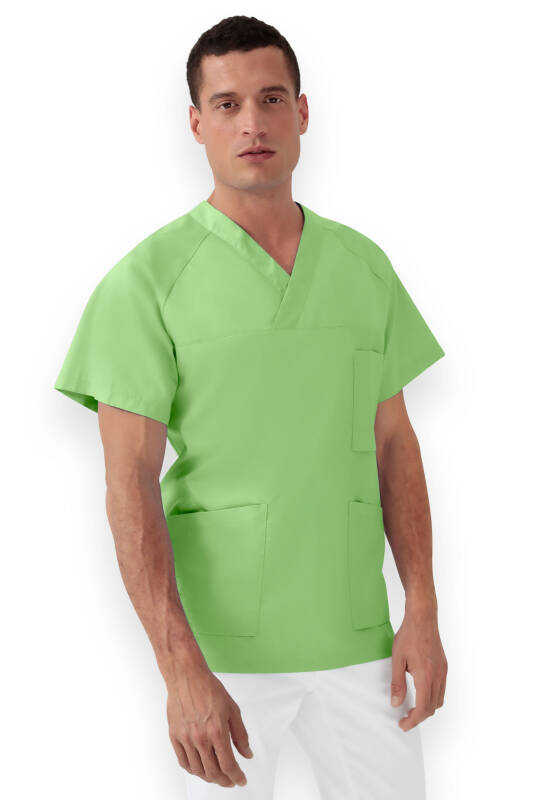 LA tunique médicale homme - Décolleté V vert pomme