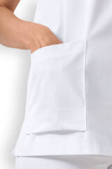 LA tunique médicale homme - Décolleté V blanc