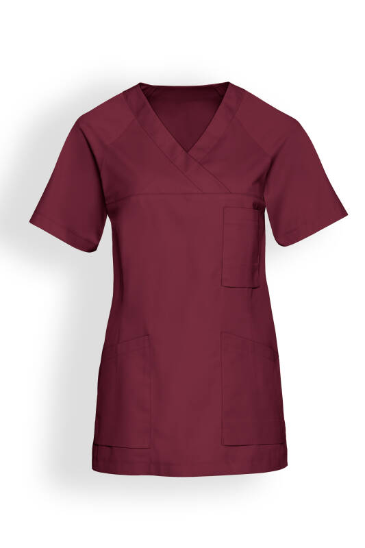 DER Kasack-Kasack Damen - V-Ausschnitt bordeaux