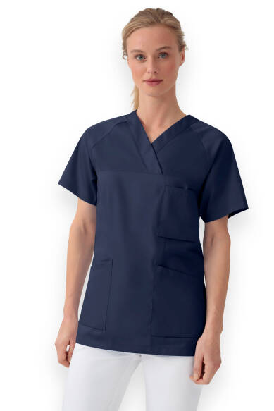 DER Kasack-Kasack Damen - V-Ausschnitt navy