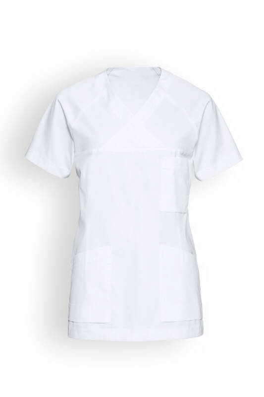 LA tunique médicale femme - Décolleté V blanc