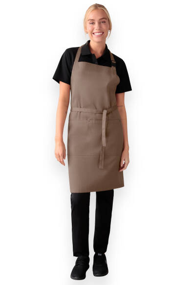 Tablier à bavette dark nougat
