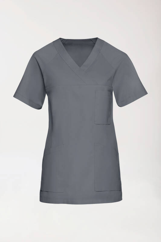 Damestuniek - V-hals steengrijs