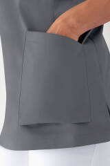 Damestuniek - V-hals steengrijs