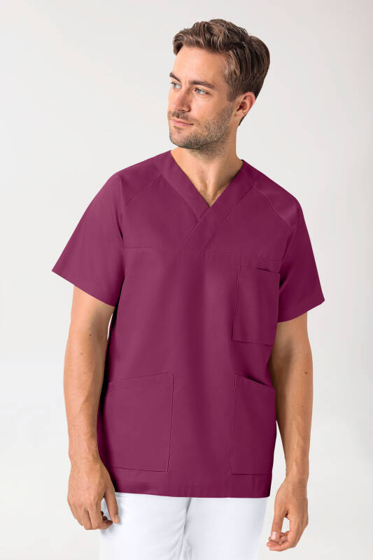 LA tunique médicale homme - Décolleté V berry