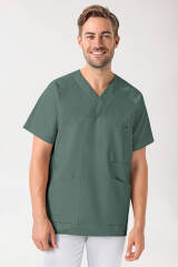 LA tunique médicale homme - Décolleté V vert foncé