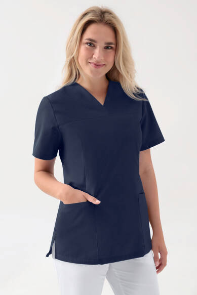 Tunique Stretch Femme - Décolleté V navy