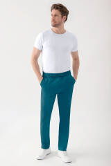 Stretch Hose Unisex - Rundumgummibund petrol