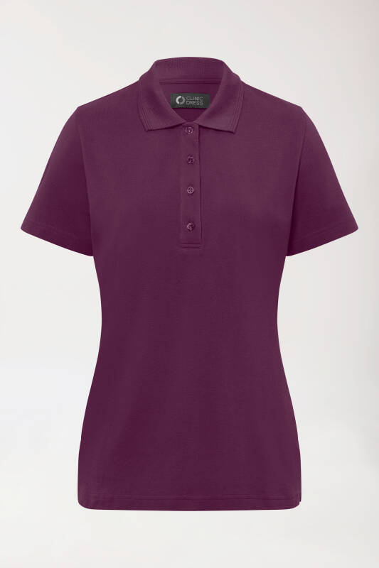 COMFY FLEX Stretch Shirt Damen - Polokragen pflaume