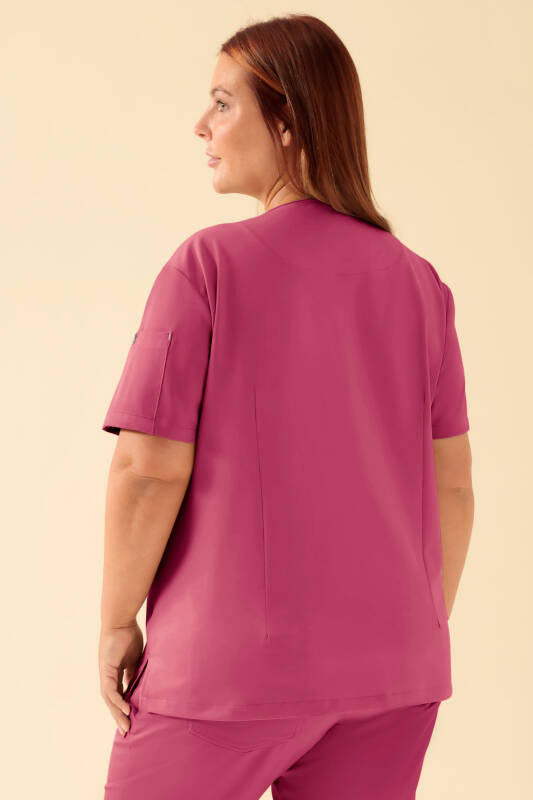 KAERE oversteektuniek dames - V-hals oud rose