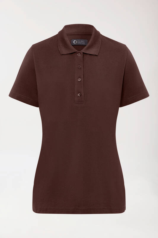 COMFY FLEX Stretch Shirt Damen - Polokragen coffee