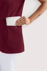 COMFY FLEX Stretch Schlupfkasack Damen - Herzausschnitt bordeaux