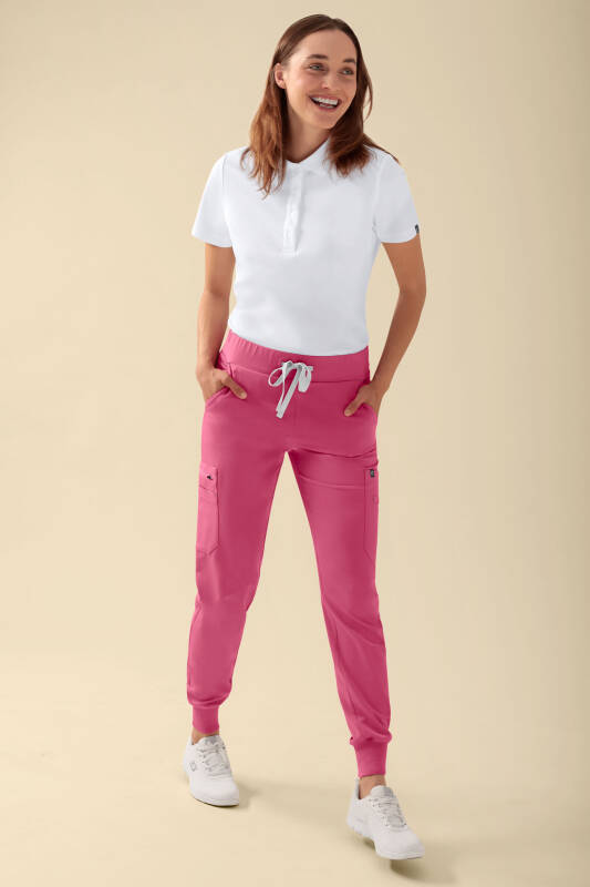 KAERE Hose Damen - Saumbündchen mit Beintaschen rosenholz