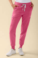 KAERE broek dames - zoom met elastische boord en beenzak oud rose