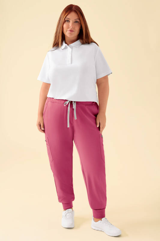 KAERE broek dames - zoom met elastische boord en beenzak oud rose