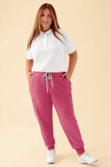 KAERE broek dames - zoom met elastische boord en beenzak oud rose