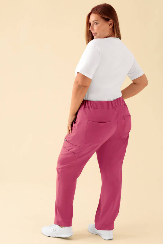 KAERE Hose Damen - gerader Saum mit Beintaschen rosenholz