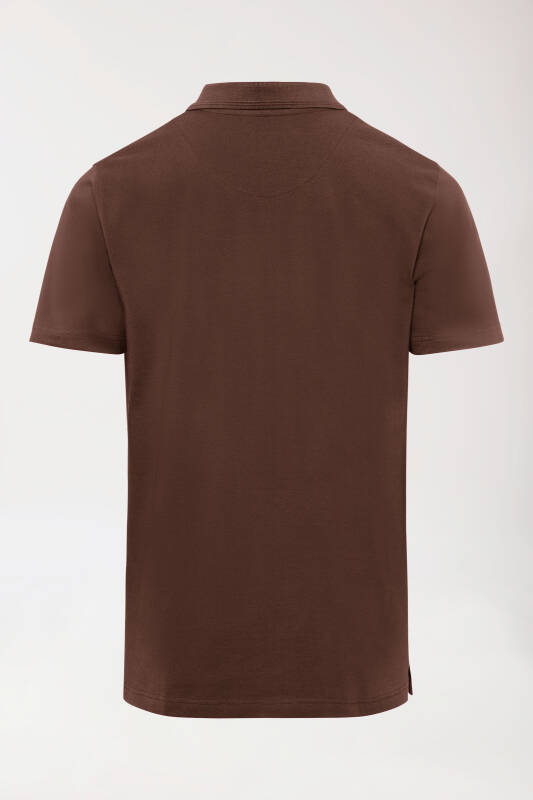 COMFY FLEX Stretch Shirt Herren - Polokragen coffee