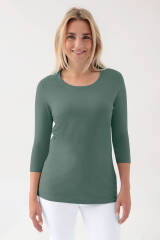 CORE shirt dames - 3/4 arm donkergroen
