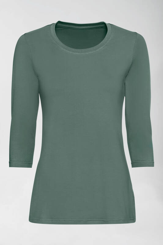 CORE shirt dames - 3/4 arm donkergroen