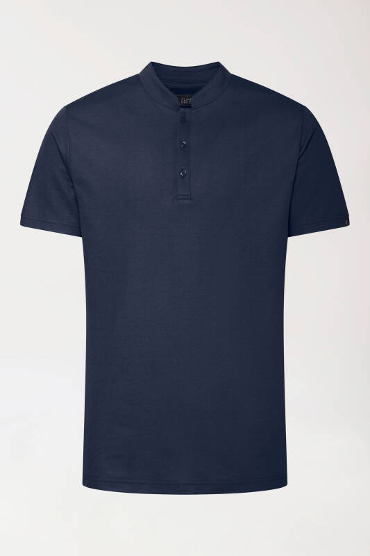 COMFY FLEX Stretch Shirt Herren - Stehkragen navy