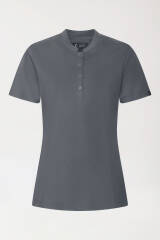 COMFY FLEX Stretch Shirt Damen - Stehkragen steingrau